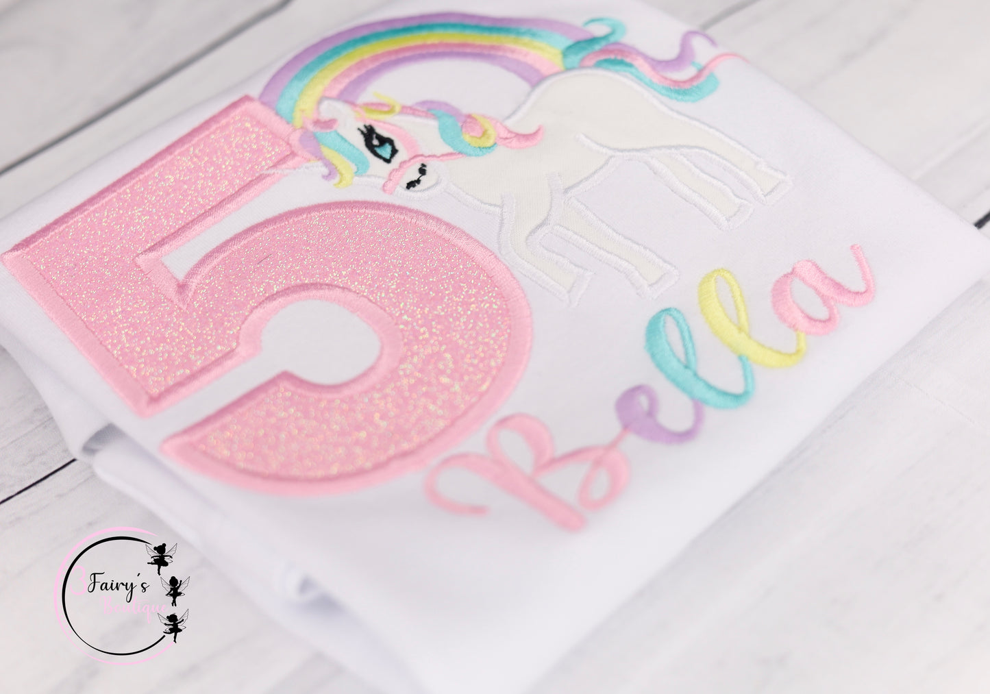 Rainbow Unicorn Birthday Tee